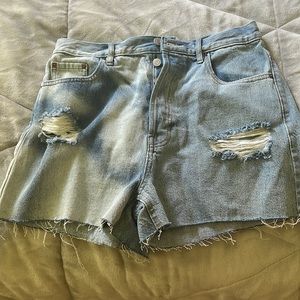 PACSUN acid wash denim shorts high rise